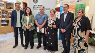 El alcalde Francisco Guarido, la concejala de Fondos Europeos Ana Belén González, el subdelegado del Gobierno en Zamora Ángel Blanco, la coordinadora del Área de Ciudades de la Fundación Biodiversidad Victoria Pérez y el delegado de la Fundación Personas en Zamora Isidro Deza