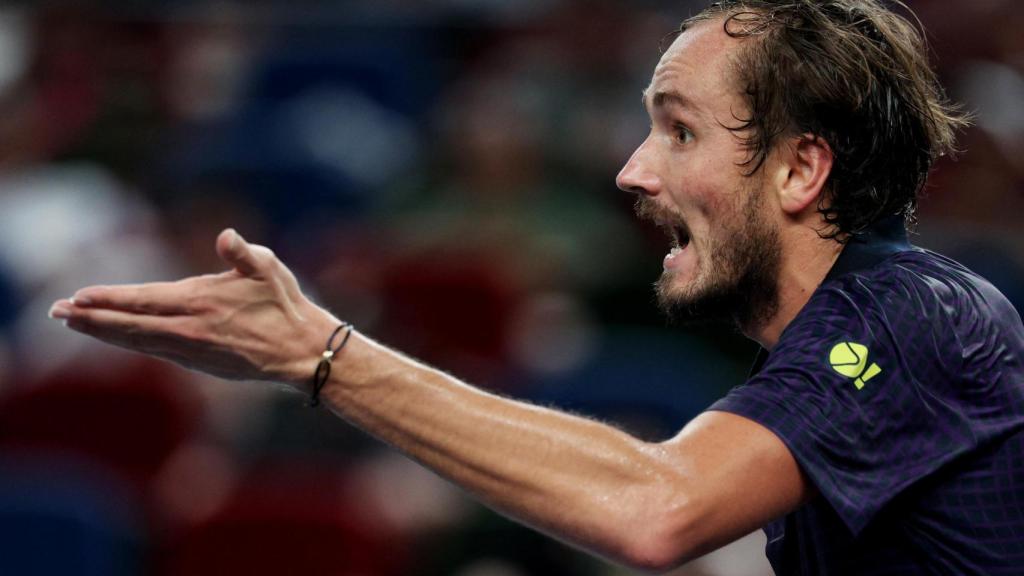 Daniil Medvedev, tras un punto en el Masters de Shanghái