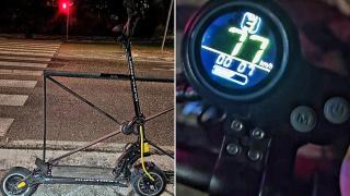 Imagen del monopatín que llegaba hasta los 77 kilómetros por hora