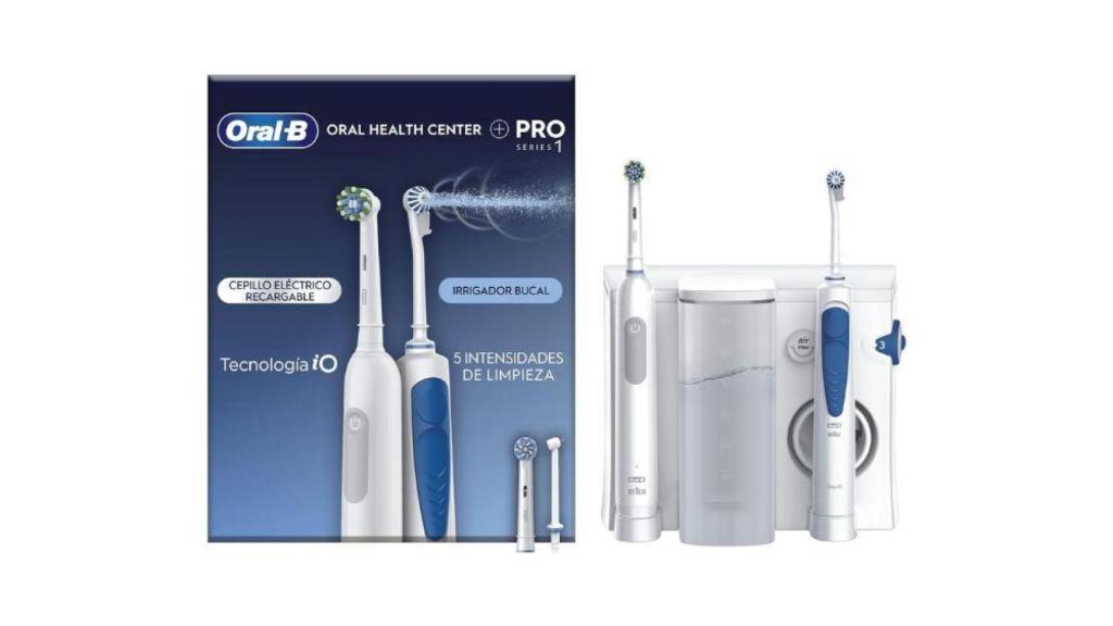 centro de salud Oral-B con cepillo dientes eléctrico e irrigador