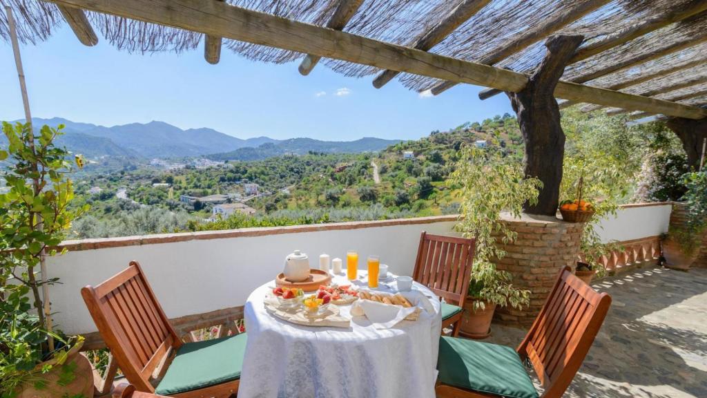 Terraza de una casa rural.