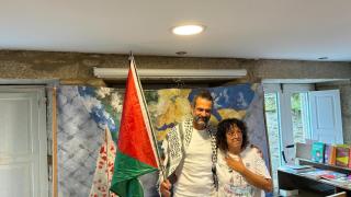 Manu López y Sandra Garrido en la rueda de prensa de esta mañana