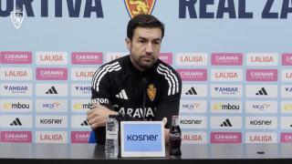 Gabi en rueda de prensa.
