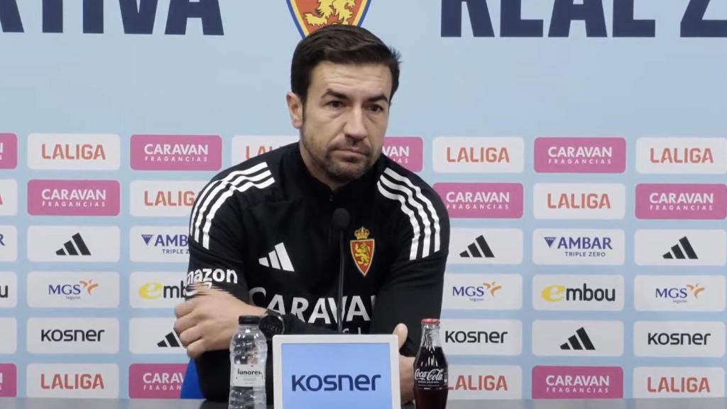 Gabi en rueda de prensa.