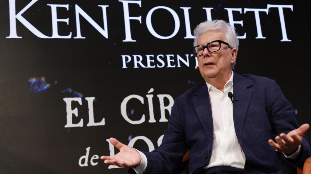 Ken Follett durante la presentación de su novela 'El círculo de los días', este jueves en Madrid. Foto: EFE/Mariscal