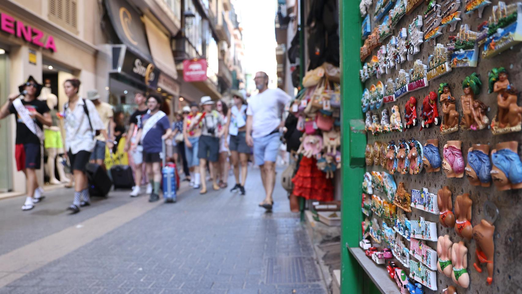 Tienda de souvenirs en Palma de Mallorca.