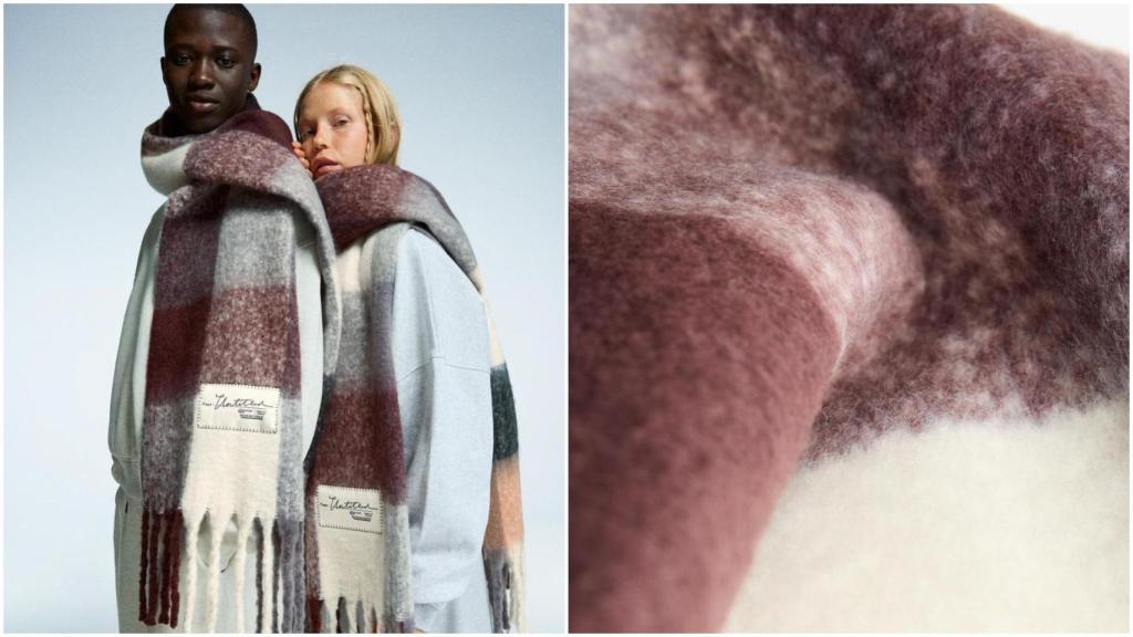 Bufanda con estampado de cuadros. Ref: 9896/668/700