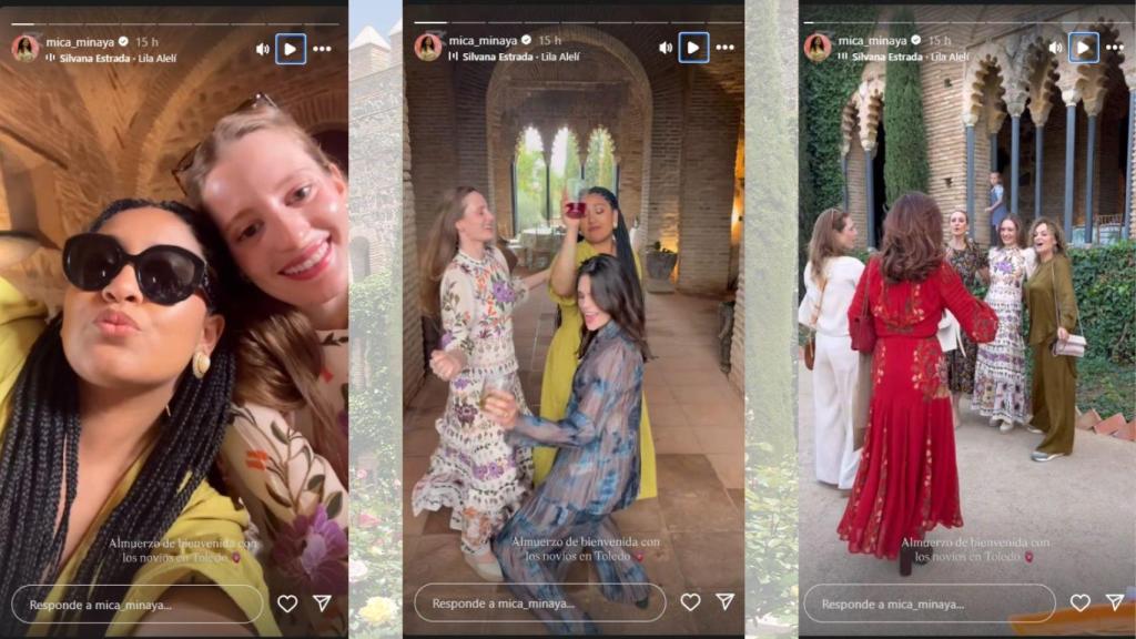 Micaela Belmont, en el almuerzo que ha ofrecido a los invitados a su boda en el palacio de Galiana.