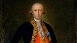 Detalle del 'Retrato de Bernardo de Gálvez', atribuida a Salvador Maella, y de la que se hizo una réplica que desde 2014 cuelga en el Capitolio de EE UU por su importancia histórica.