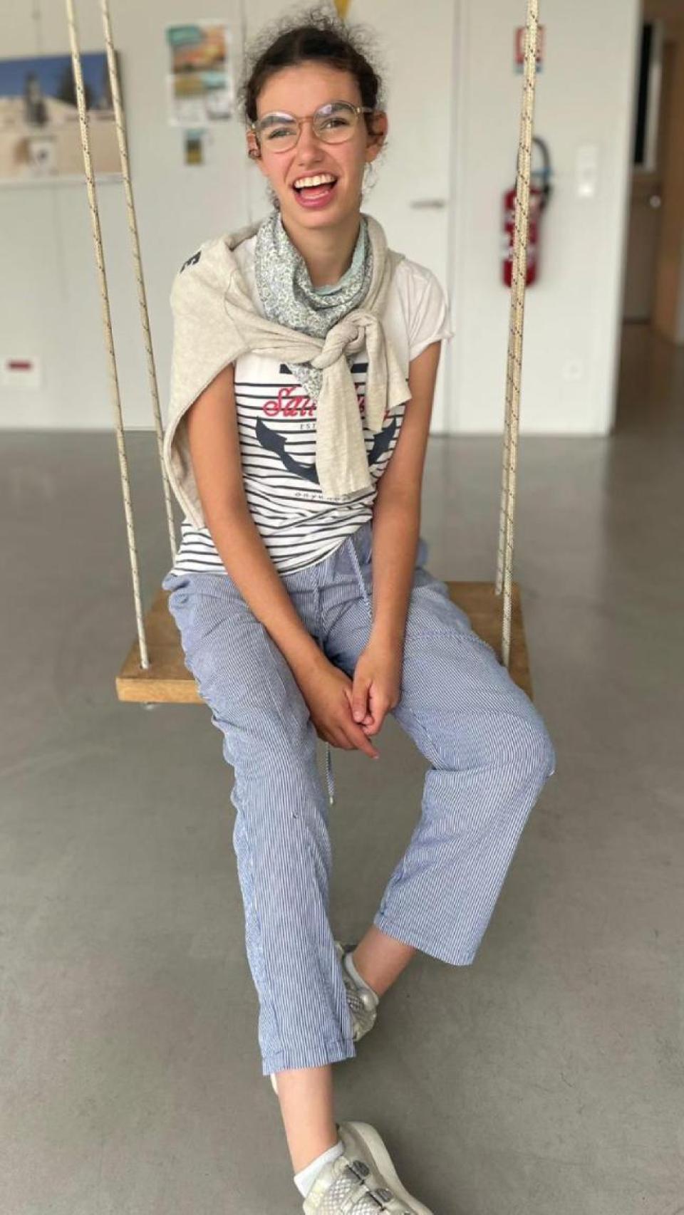 Para Bertrand sería un avance increíble que su hija Inés, en la imagen, dijera 'mamá' o 'papá'.