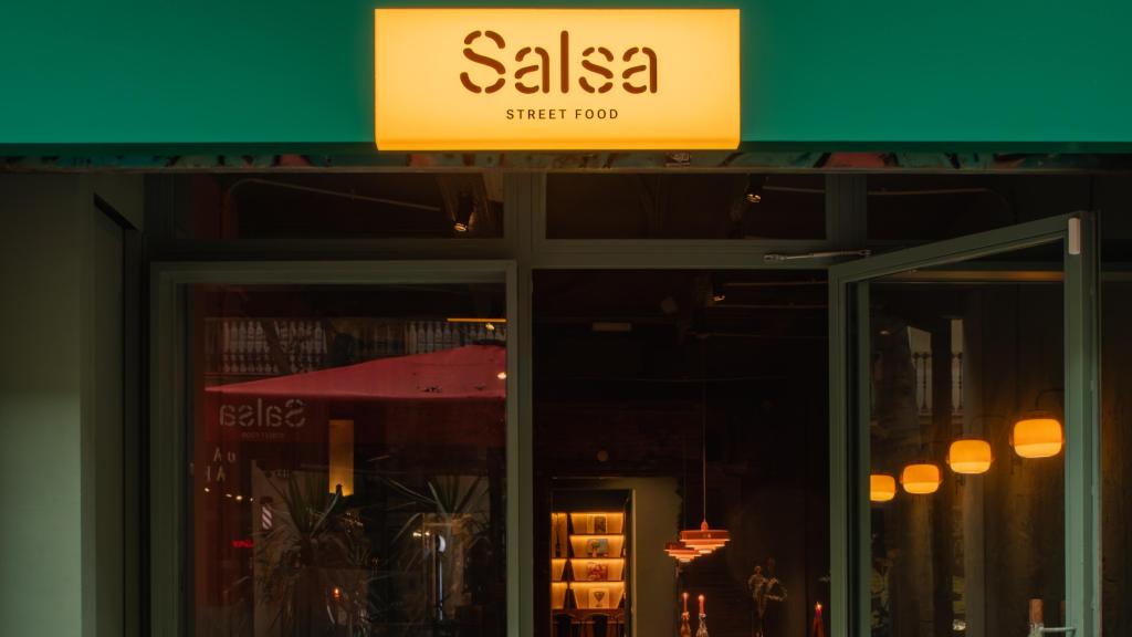 La entrada al restaurante.