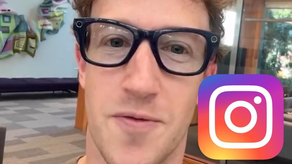 Mark Zuckerbeg con el icono de Instagram
