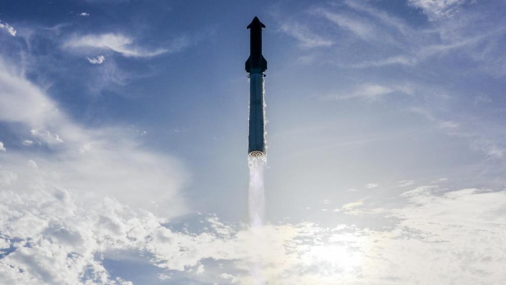 El cohete Starship en un vuelo anterior.