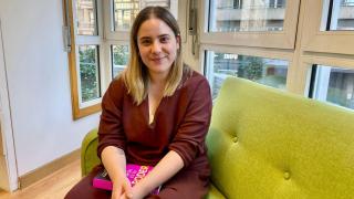 María Esclapez durante su última visita a Vigo