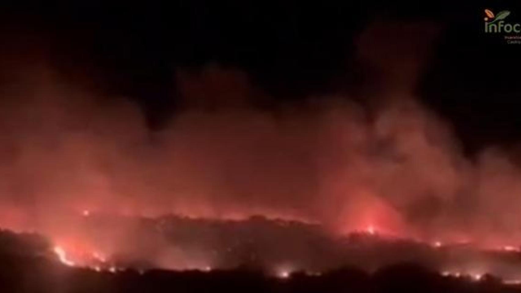 Imagen del incendio de Almorox (Toledo).