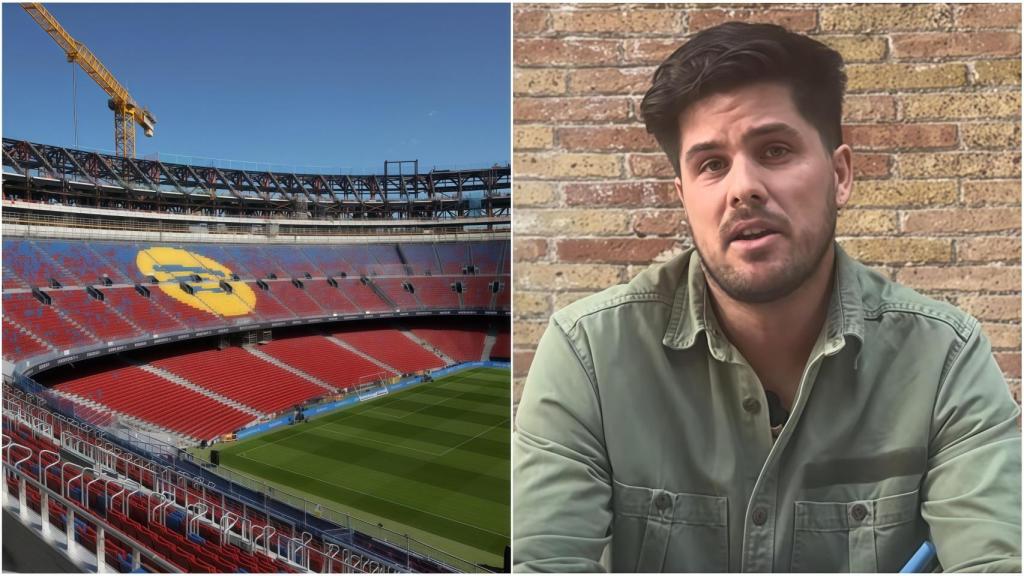 Montaje del Camp Nou junto a Ignacio Morente, arquitecto