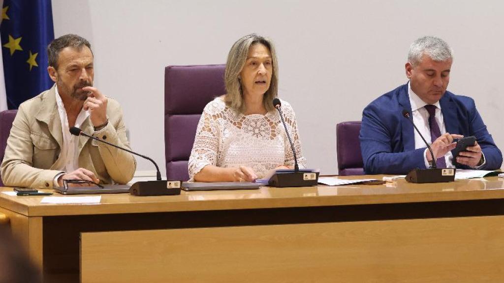 Ana Guarinos, alcaldesa de Guadalajara, en el centro de la fotografía.