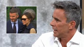 Alonso Caparros y el matrimonio de los Beckham, en un fotomontaje de BLUPER.