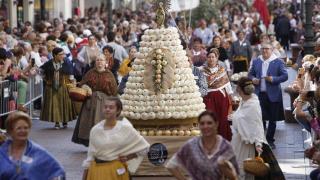 La Ofrenda de Frutos en Zaragoza, en años anteriores.