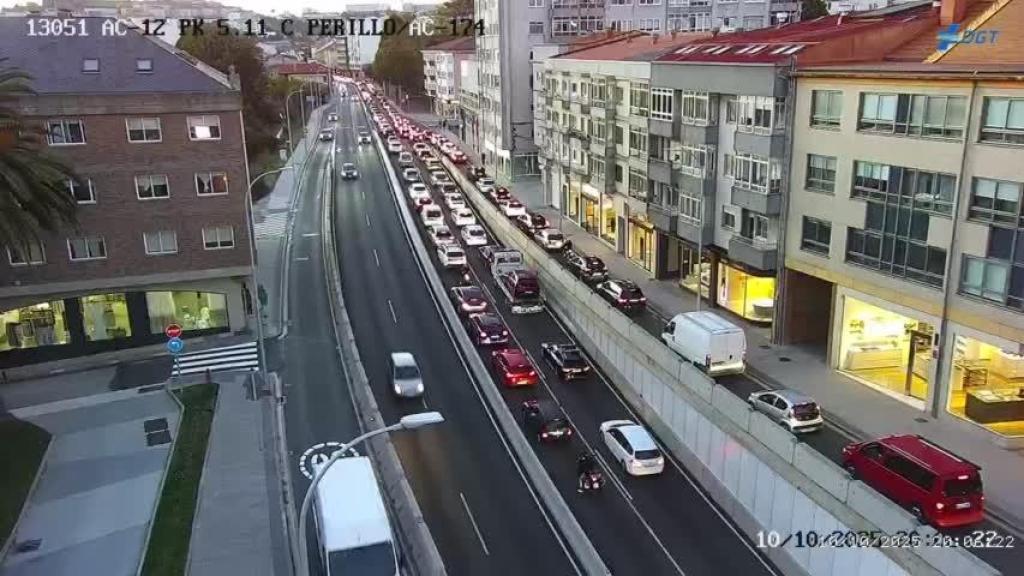 Atasco desde el puente Pasaxe, hasta Perillo