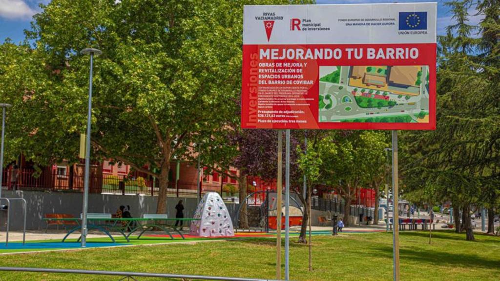 Obras de Rivas en el barrio de Covibar en 2023.