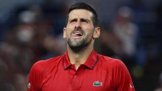 Djokovic, durante el partido ante Vacherot.