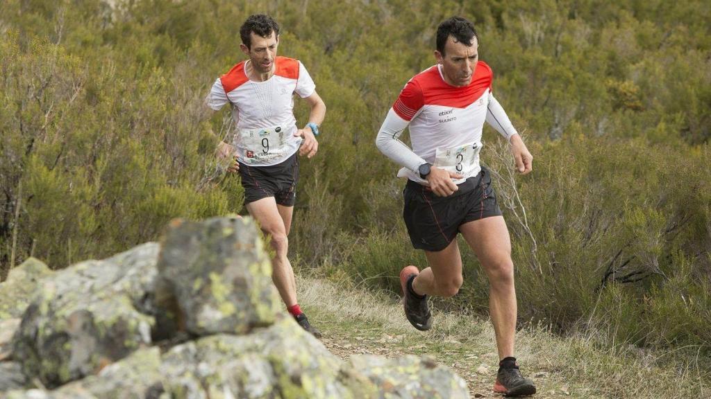 Miguel y Roberto Heras corriendo la Sherry Maraton.