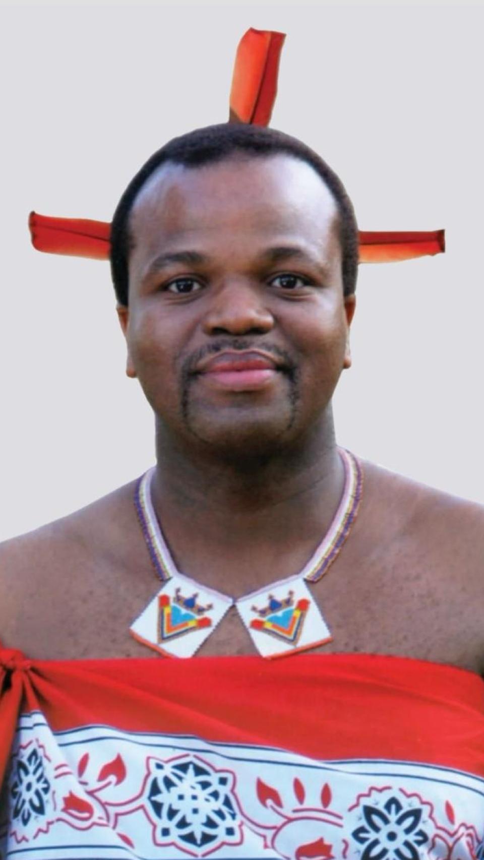 El rey Mswati III de Eswatini.