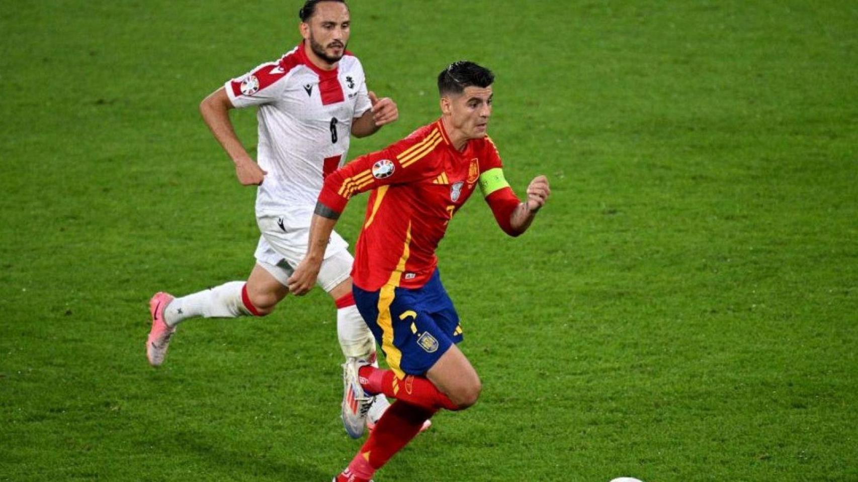 Imagen de un partido de la Selección Española de Fútbol.