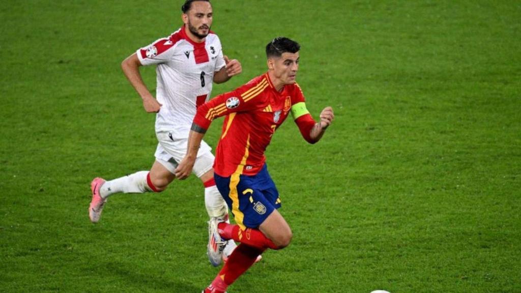 Imagen de un partido de la Selección Española de Fútbol.