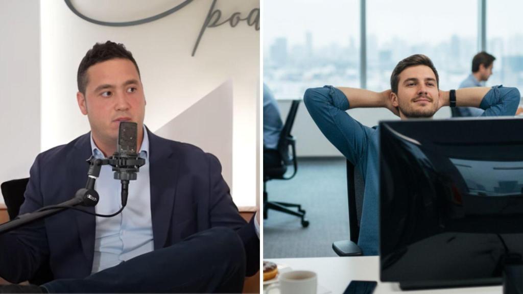 Marc Urgell y un trabajador generado con IA.