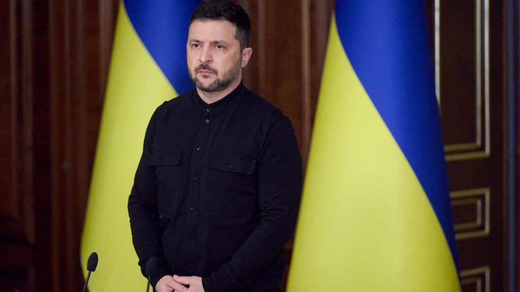 El presidente ucraniano, Volodímir Zelenski, este viernes en Kiev.