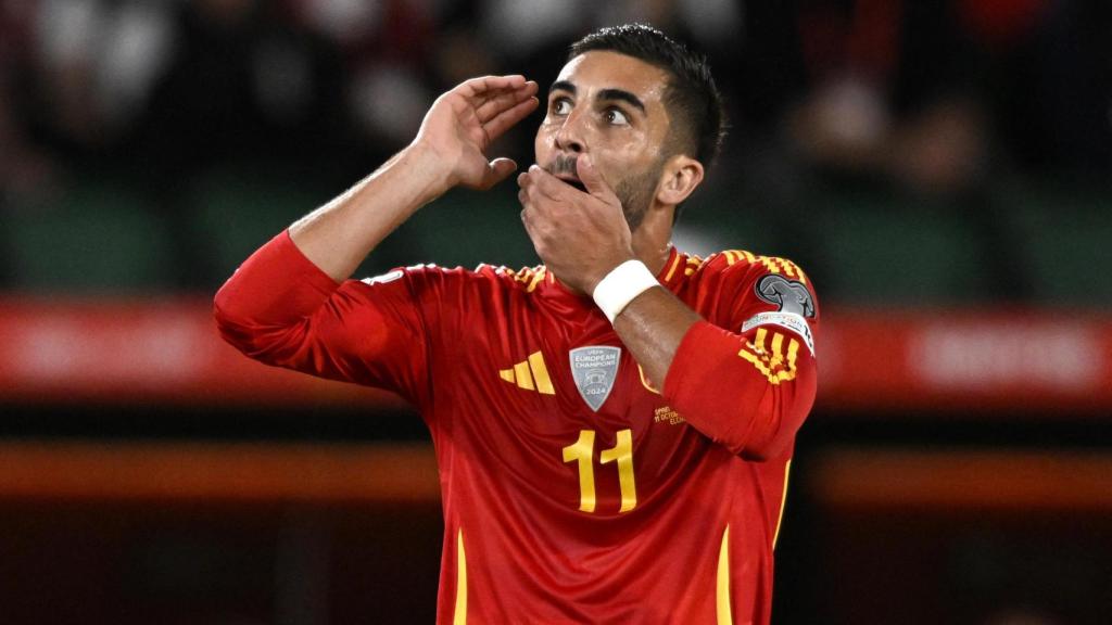 Ferran Torres, durante el partido ante Georgia.