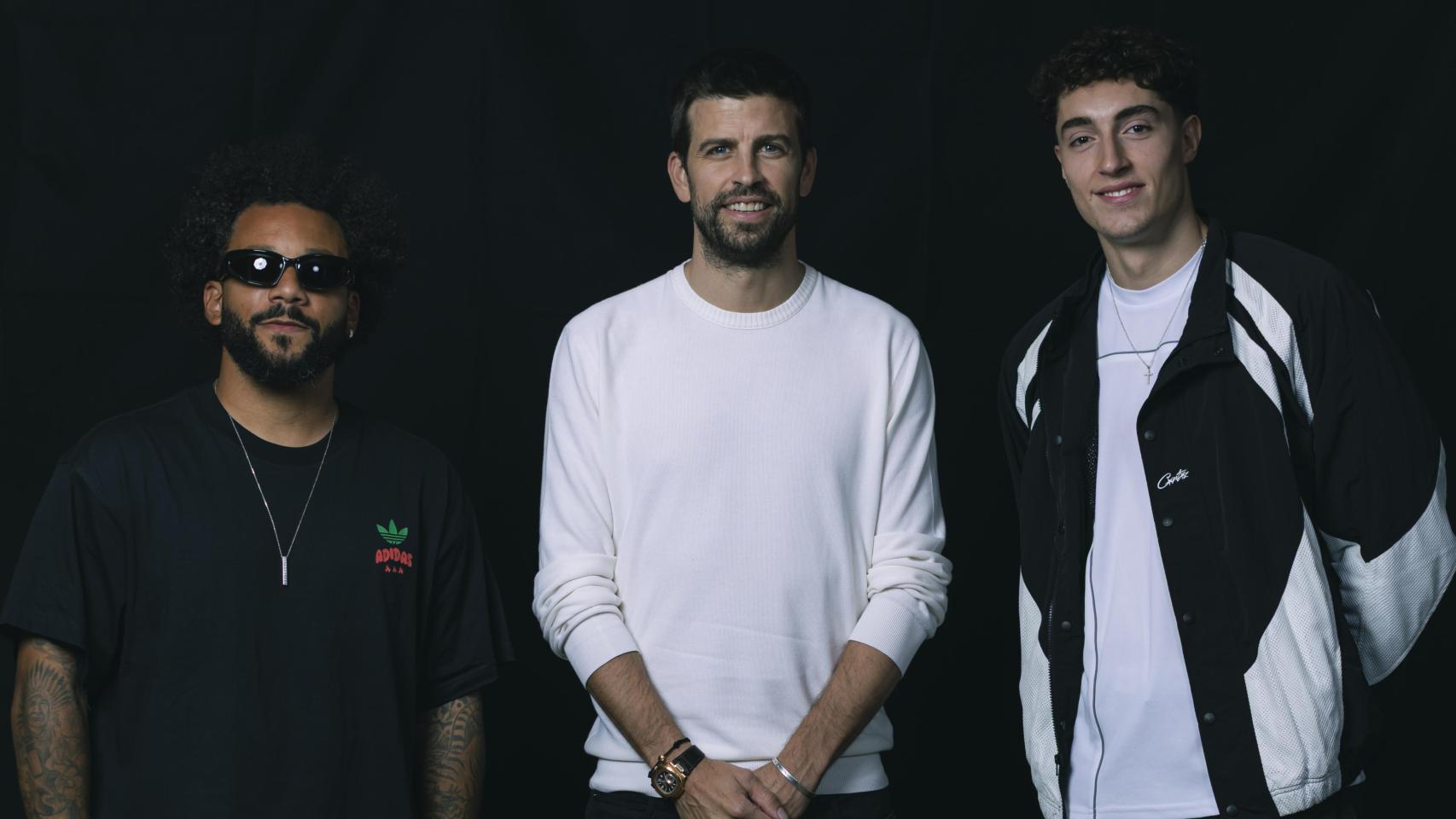 Gerard Piqué junto Plex y Marcelo