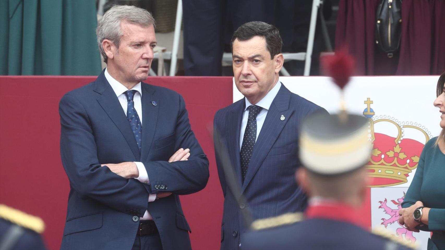 El presidente gallego y el andaluz, este domingo en Madrid.