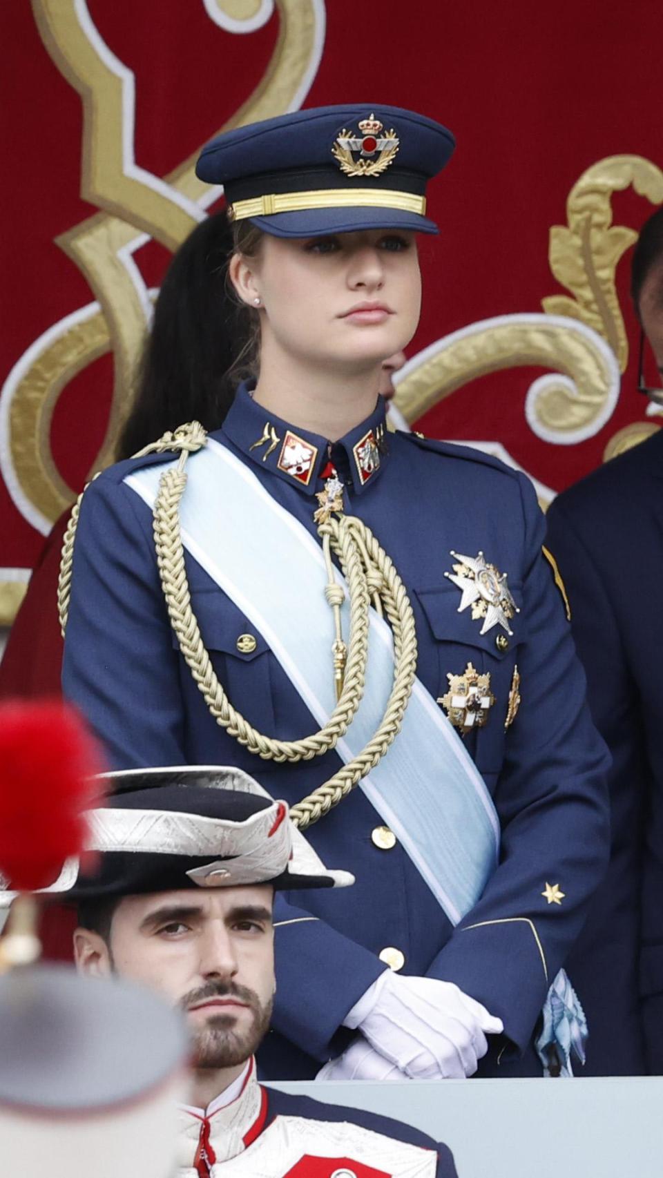 La princesa Leonor, en el desfile del Día de la Hispanidad.