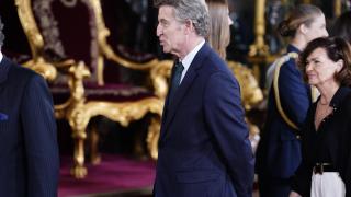 Alberto Núñez Feijóo durante los actos de la Fiesta Nacional