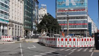 La salida del párking de Los Cantones que ha cerrado permanentemente