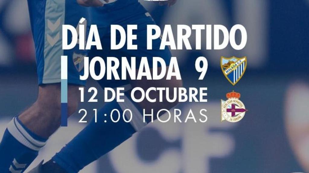 Málaga CF vs. Deportivo de La Coruña: fecha, horario y cómo y dónde ver el partido