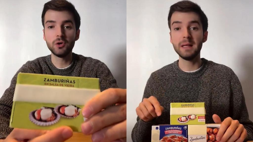 Arnau Subías, del restaurante Estimar, muestra la estafa detrás de algunas conservas de marisco