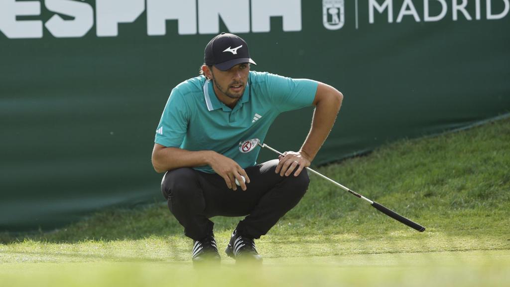 Marco Penge, durante su participación en la cuarta jornada del Open de España de golf.