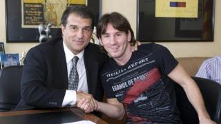 Joan Laporta y Leo Messi
