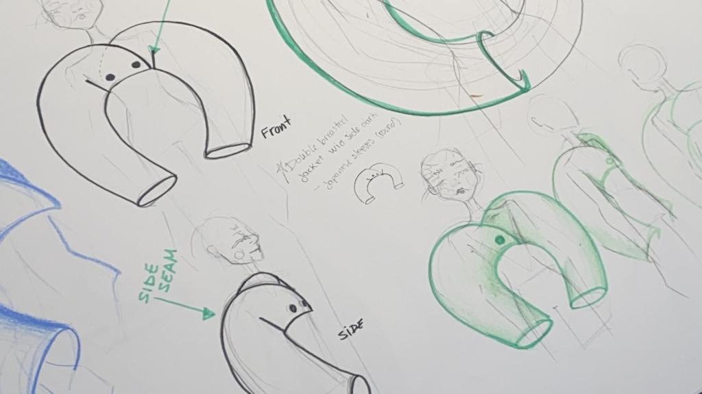 Bocetos de la artista