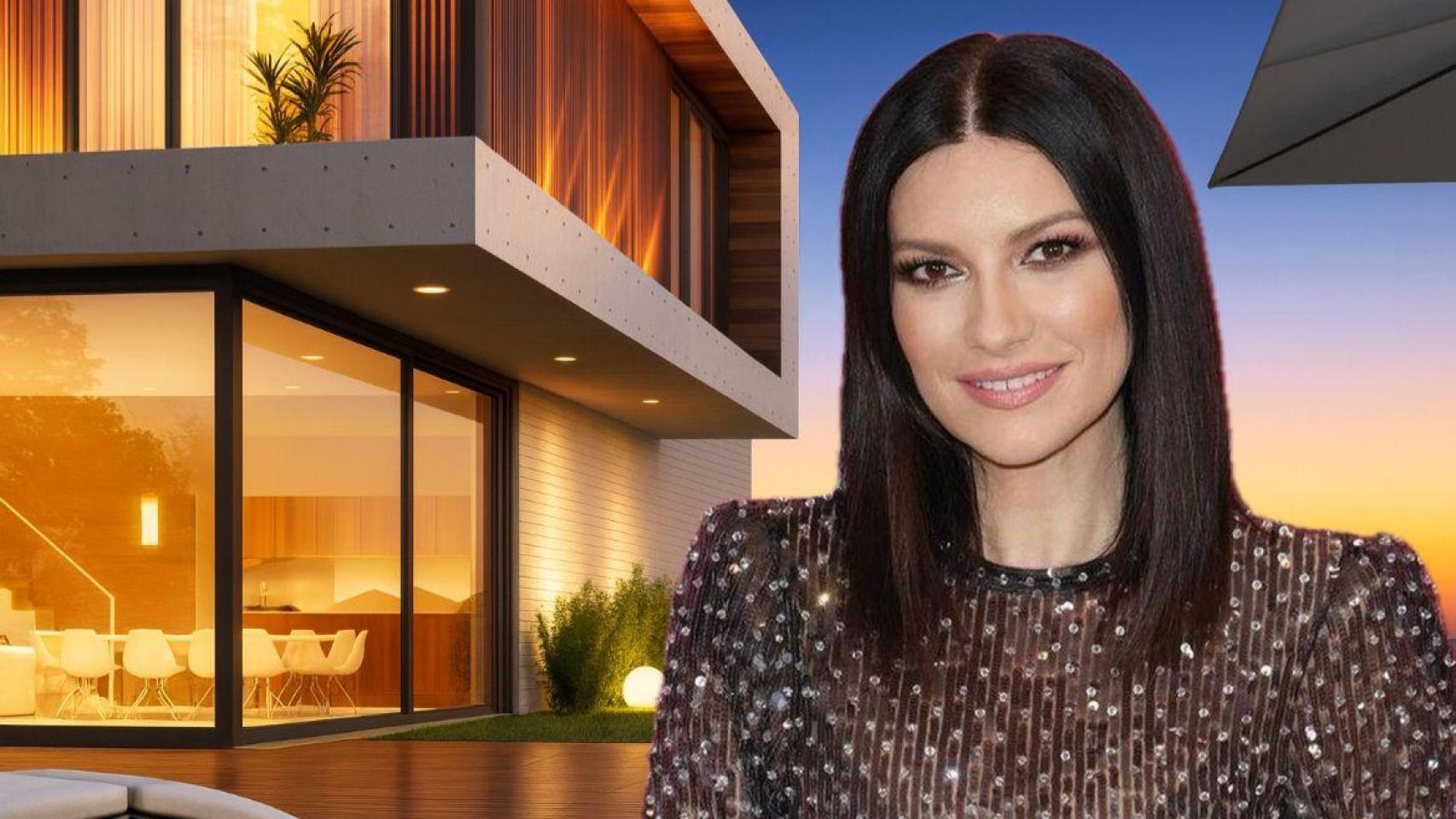 Recreación de la vivienda de lujo de Laura Pausini.