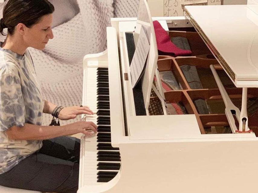 Laura Pausini en su casa.