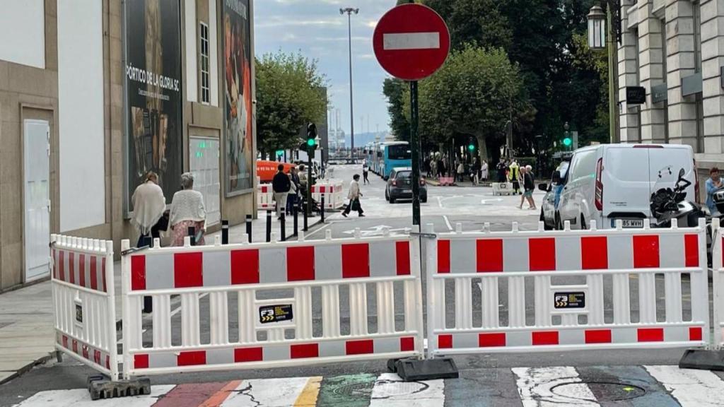 Imagen de la zona de Santa Catalina cortada por las obras.