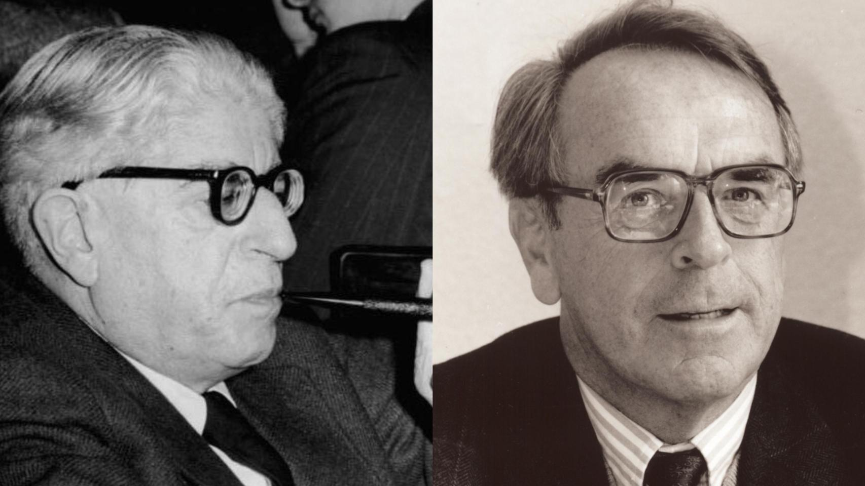 Ernst Bloch y Jürgen Moltmann. Fotos: Wikipedia/ Ediciones Sigueme.