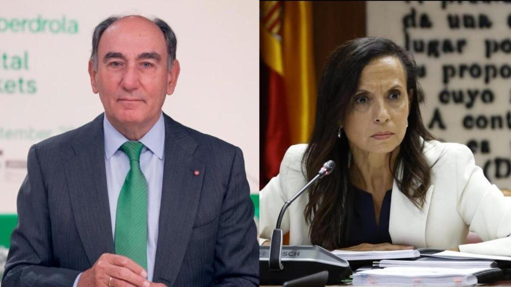 Ignacio Sánchez Galán, presidente de Iberdrola, y la presidenta de REE, Beatriz Corredor.