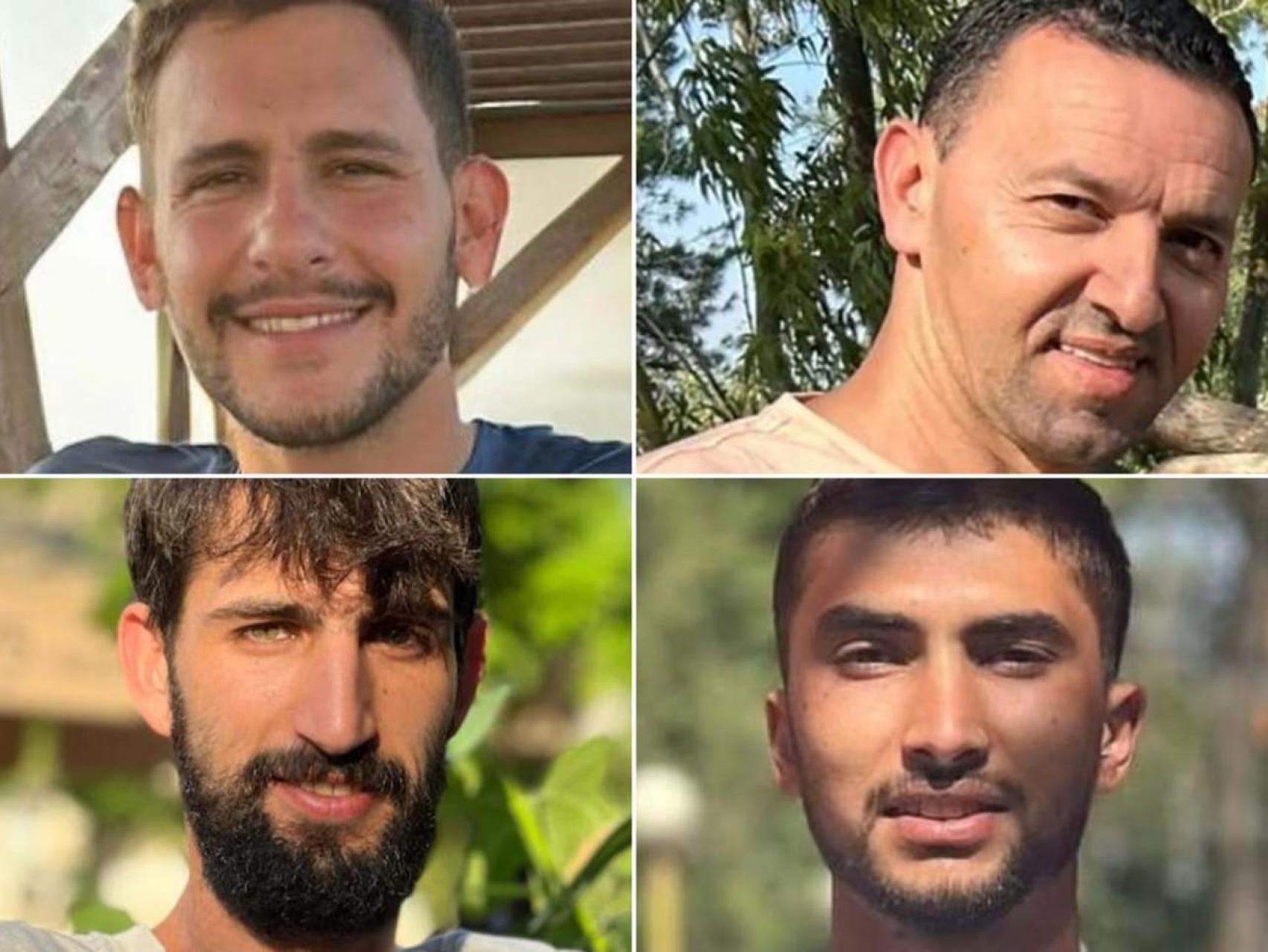 Los 4 rehenes fallecidos cuyos cuerpos regresan hoy a Israel.