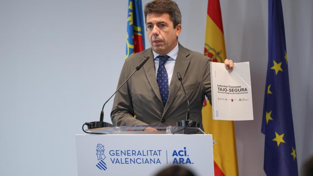 Carlos Mazón, tras la reunión de Alicante, Murcia y Almería ante los recortes del trasvase Tajo-Segura